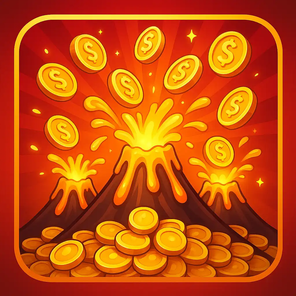 3 Coin Volcanoes slot game screenshot
